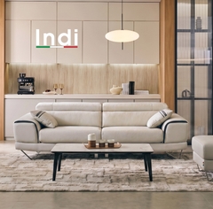 SOFA DA 3 CHỖ INDI IVORY