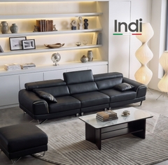 SOFA DA 4 CHỖ INDI NAVY
