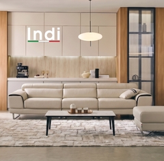 SOFA DA 4 CHỖ INDI IVORY