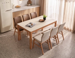 BỘ BÀN ĂN CERAMIC 6 CHỖ NORDIC