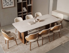 BỘ BÀN ĂN ĐÁ CERAMIC 8 CHỖ PRESTON