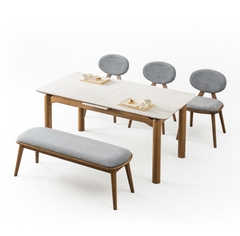 BỘ BÀN ĂN CERAMIC MỞ RỘNG STELLA 4 CHỖ