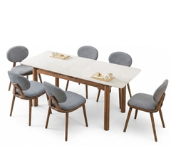 BỘ BÀN ĂN CERAMIC MỞ RỘNG STELLA 4 CHỖ