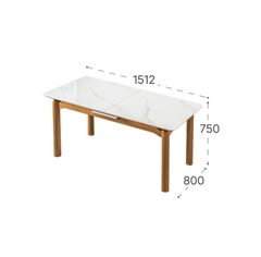 BÀN ĂN CERAMIC MỞ RỘNG STELLA