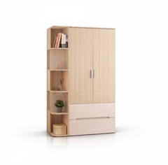 TỦ ÁO 2 CÁNH NEXORA+ KỆ + 2 HỘC