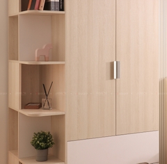 TỦ ÁO 2 CÁNH NEXORA+ KỆ + 2 HỘC