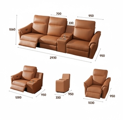 SOFA DA VIENNA 3 CHỖ TOBACCO