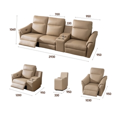 SOFA DA THƯ GIÃN VIENNA 4 CHỖ NOMAD