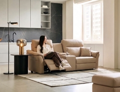 SOFA DA THƯ GIÃN VIENNA 3 CHỖ NOMAD + BÀN LƯU TRỮ