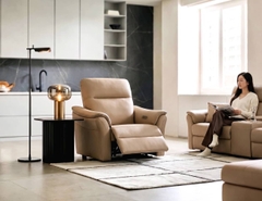 SOFA DA THƯ GIÃN VIENNA 3 CHỖ NOMAD + BÀN LƯU TRỮ