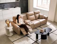 SOFA DA THƯ GIÃN VIENNA 4 CHỖ NOMAD+ BÀN LỮU TRỮ