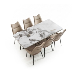 BỘ BÀN ĂN ĐÁ CERAMIC 6 CHỖ WINSTON
