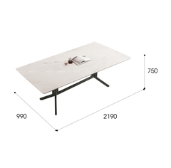 BỘ BÀN ĂN ĐÁ CERAMIC 6 CHỖ WINSTON