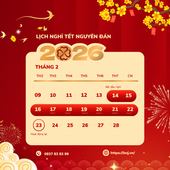 Thông báo lịch nghỉ tết nguyên đán Bính Ngọ 2026
