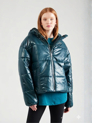 Áo Phao Sportswear Classic Puffer Shine Women's Therma-FIT Loose Jacket