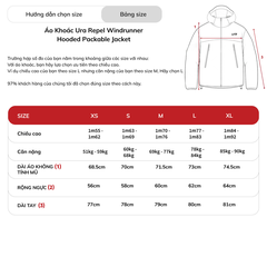 Áo Khoác Ura Repel Windrunner Hooded Packable Jacket