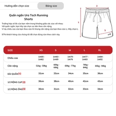 Quần Ngắn Ura Tech Running Shorts