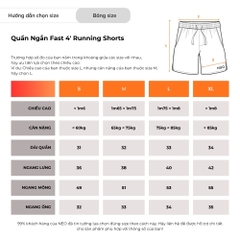 Quần Ngắn Fast Men's 4 inch Running Shorts
