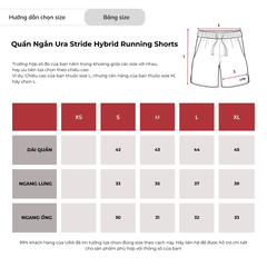 Quần Ngắn Ura Stride Hybrid Running Shorts
