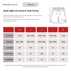 Quần Ngắn Ura Court 6' Club Tennis Shorts