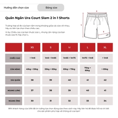 Quần Ngắn Ura Court Slam 2 in 1 Tennis Shorts