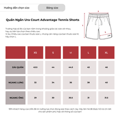 Quần Ngắn Ura Court Advantage Tennis Shorts