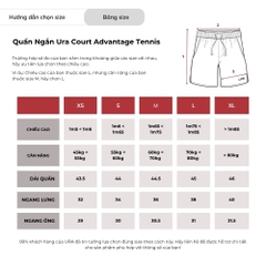 Quần Ngắn Ura Court Advantage Tennis Shorts