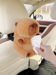 hộp đựng khăn giấy treo vai ghế oto hình chứ khỉ pipi ngộ nghĩnh- chuột capyara