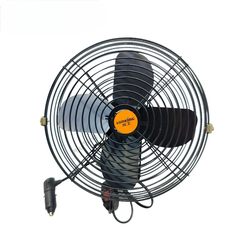 Quạt có lồng sắt cao cấp kẹp bình ắc quy (quạt đen)