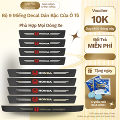 Combo bộ 9 miếng dán bậc cửa carbon
