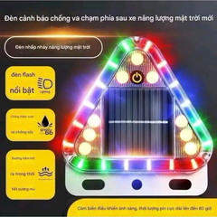 Đèn led cảnh báo nguy hiểm - tam giác hút từ tính 12cm