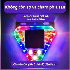 Đèn led cảnh báo nguy hiểm - tam giác hút từ tính 12cm