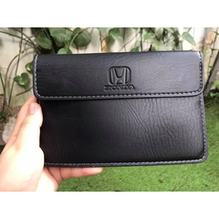Ví da đựng giấy tờ có logo xe Đen