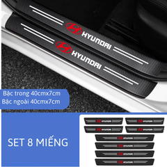 Combo bộ 9 miếng dán bậc cửa carbon