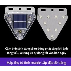 Đèn led cảnh báo nguy hiểm - tam giác hút từ tính 12cm