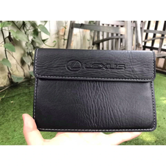 Ví da đựng giấy tờ có logo xe Đen