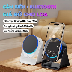 Loa cảm ứng không dây ( 3in1) chân đế đa chức năng + âm thanh cảm ứng/ bluetooth- loa trắng