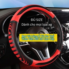 Bọc Vô Lăng da luxury vân carbon Tròn 45