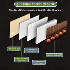 Lót ghế hạt gỗ phối da hãng Tangdi
