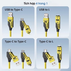 Dây sạc nhanh 4 trong một lò xo