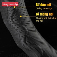 Bọc Vô Lăng da luxury vân carbon Tròn 42