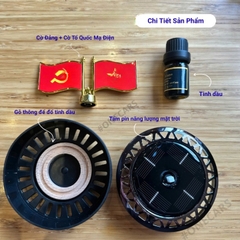 Cờ tổ quốc quay bằng năng lượng mặt trời （có kèm tinh dầu）