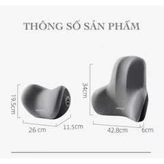 Bộ gối + tựa lưng cao su non awesome