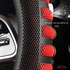 Bọc Vô Lăng da luxury vân carbon Tròn 45