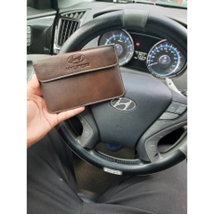 Ví da đựng giấy tờ có logo xe nâu