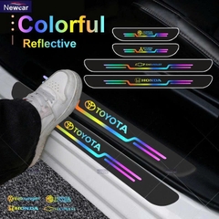 Bộ 4 Miếng Dán Phản Quang Dán Bậc Cửa và Cốp Decal Chống Trầy logo