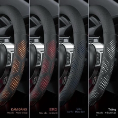 bọc vô lăng nappa trơn đen 38