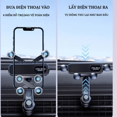 Giá đỡ điện thoại cài cửa gió 6 chấu little one chân dài