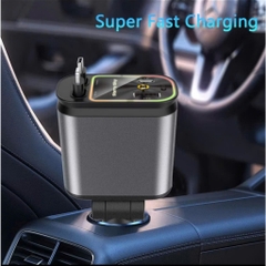Tẩu sạc nhanh ô tô 4 trong 1  Type-C 120W
