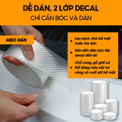 Băng dính vân carbon size 7cm*3m